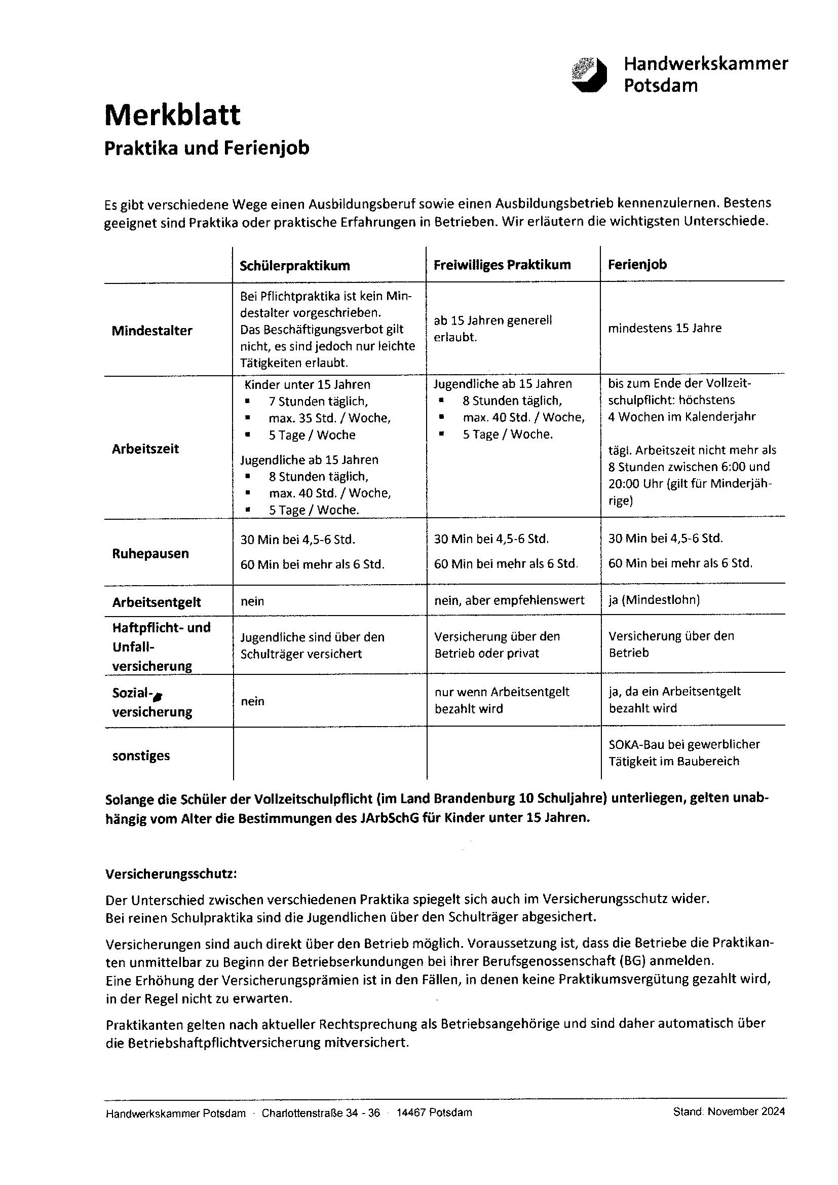 Merkblatt